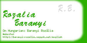 rozalia baranyi business card